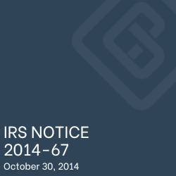 IRS NOTICE 2014-67